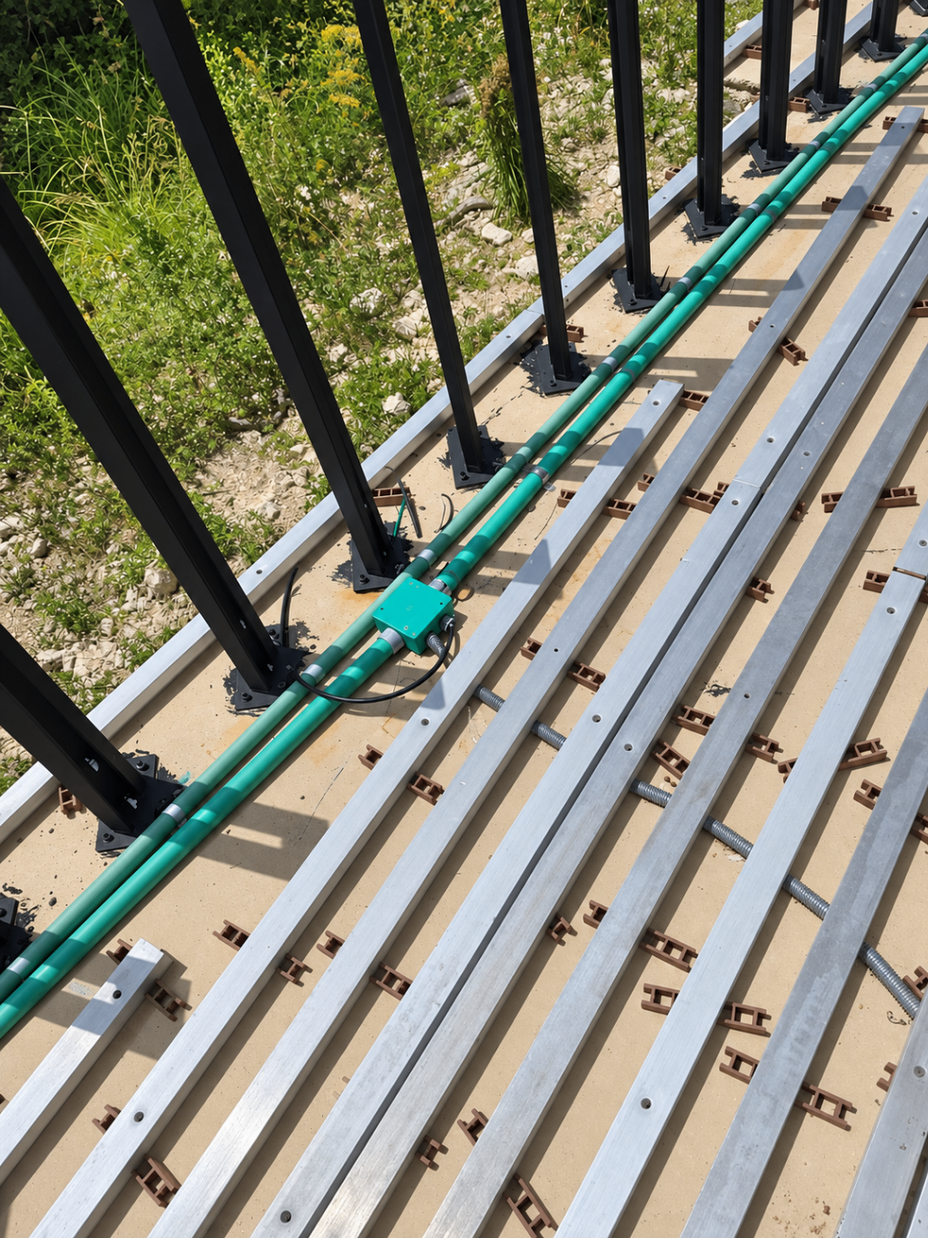 Canalizaciones e instalaciones en estructura exterior hotelera