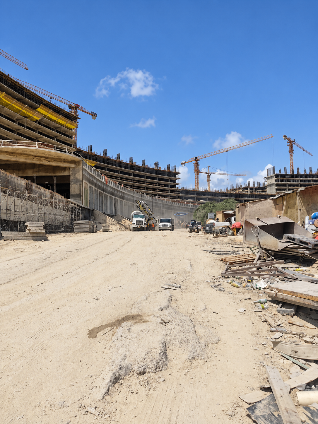 Construcción de un complejo hotelero de gran escala